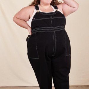 Big Bud Press Overalls - 2X Black with White Trim
